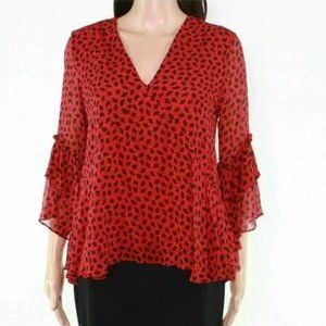 Shoshanna Silk OletaTop Red Small